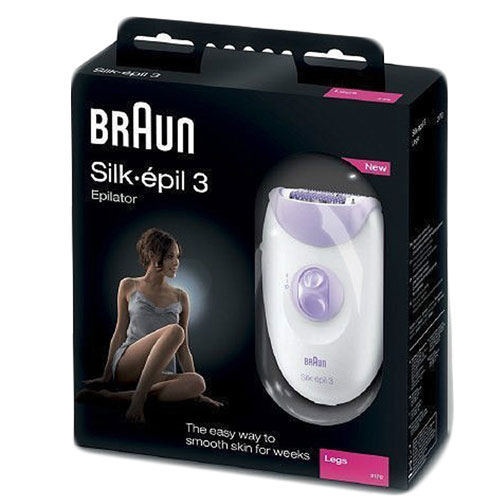 Braun Soft Perfection Silk Epilator, 20 Tweezer System, Softlift Tips, Massage Rollers, 2 Speed Settings, Corded, Smart Light, 12V Adapter, 3170L