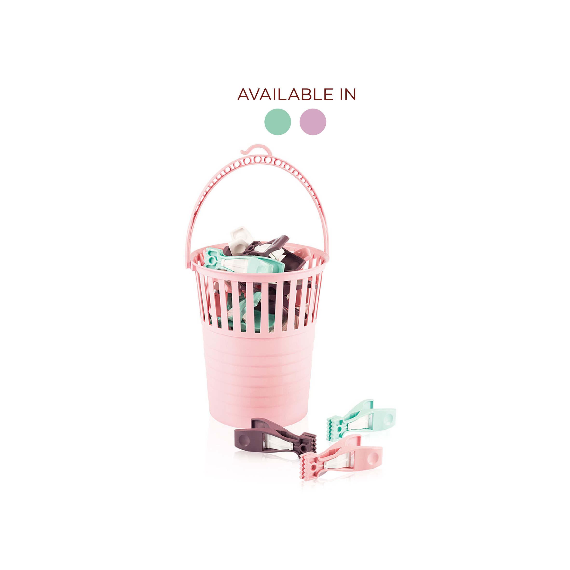 Urve Clothes Peg In Basket (Available in Blue / Pink), UR-3278