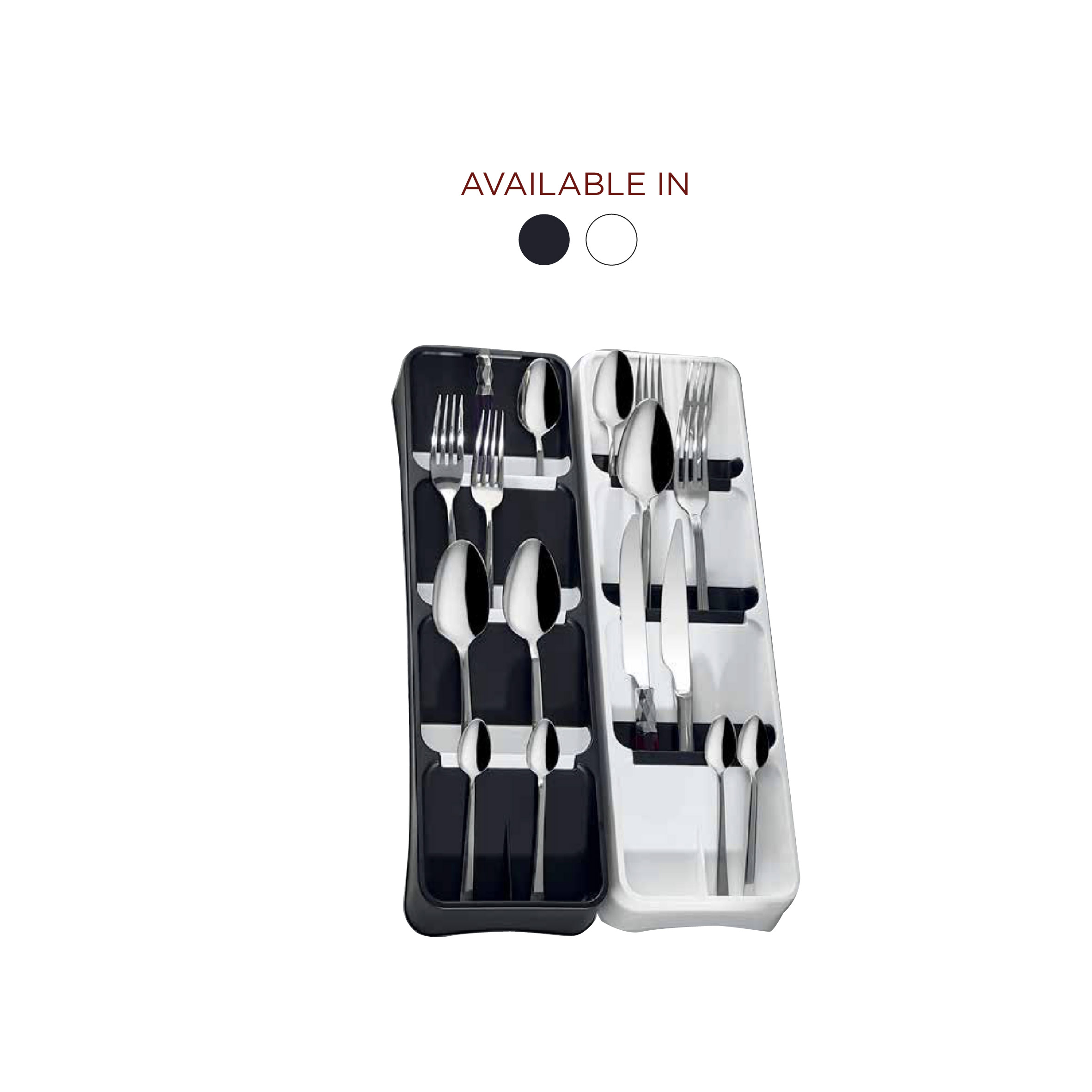 Organizer For Spoon & Fork (Available In Black / White), TUR-ORG86