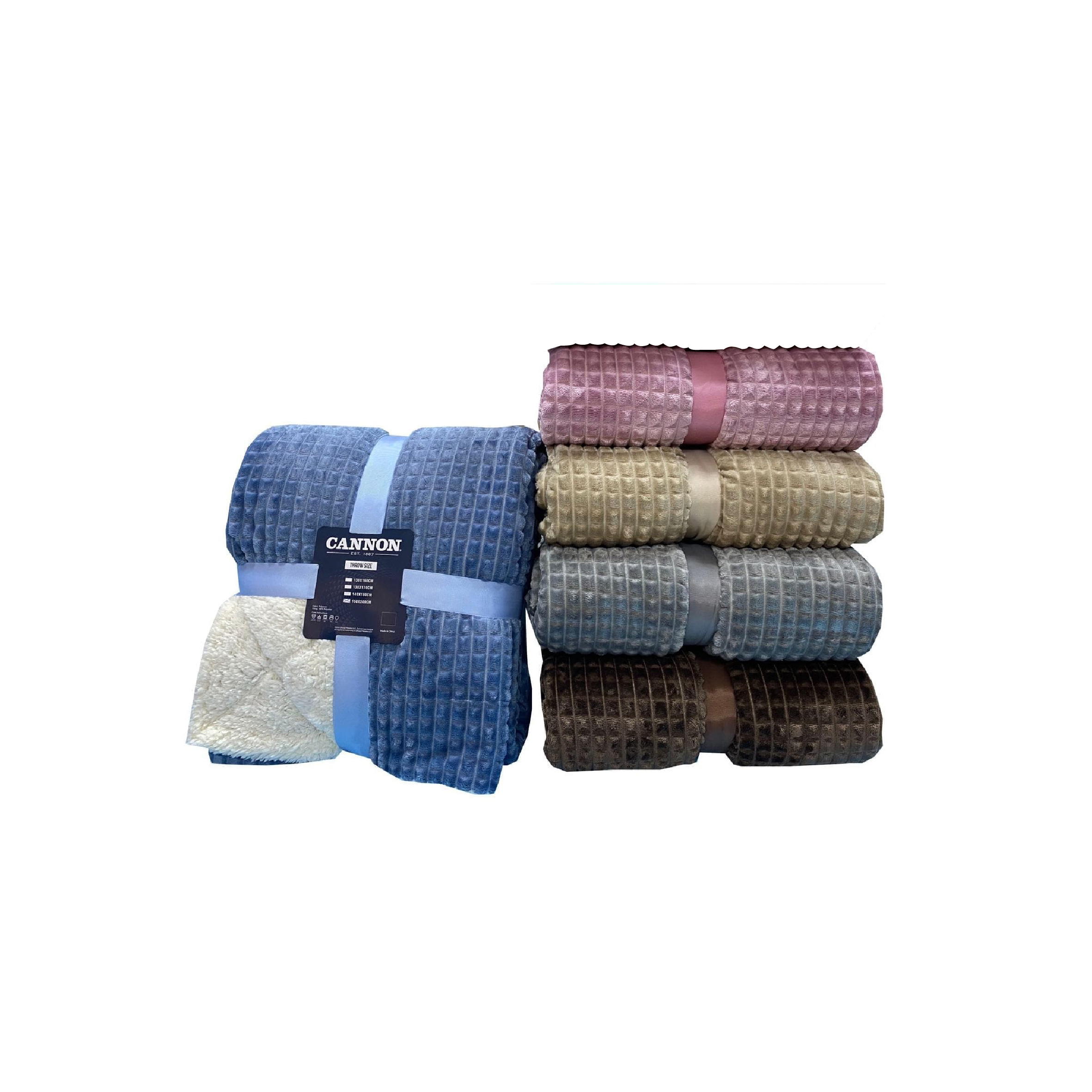 C Clction Blanket Throw 150*200 Polyster Flannel Sherpa Plain Grey D, MF-BK-CN-TRW-150GRYD