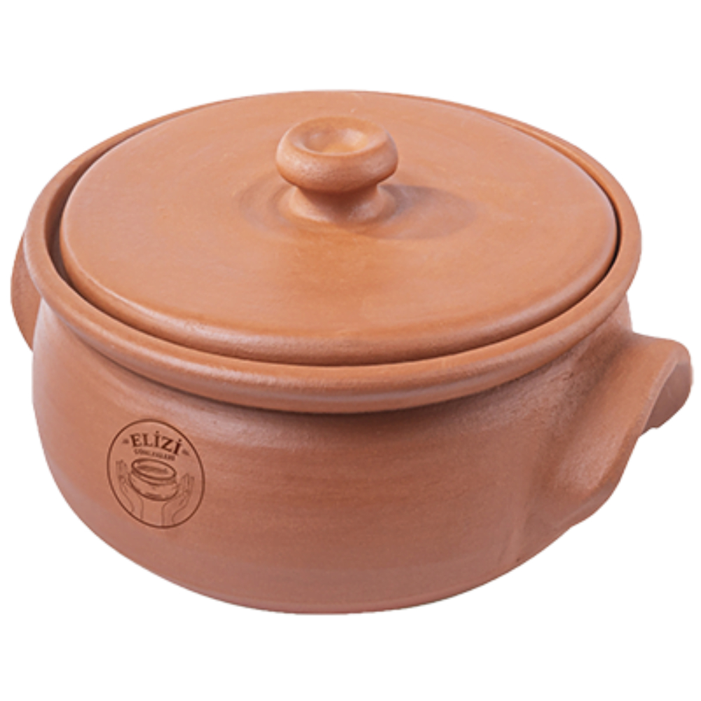 Elizi Clay Pot Handmade Medium Size-Lined 14.5x25cm, CLAY-EL012