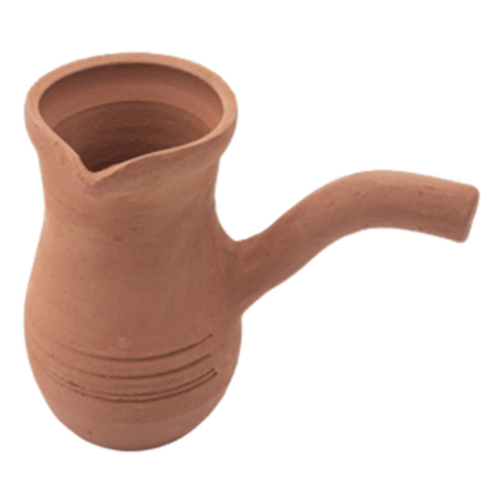 Elizi Clay Coffee Pot Handmade Big Size 11x9cm, CLAY-EL502