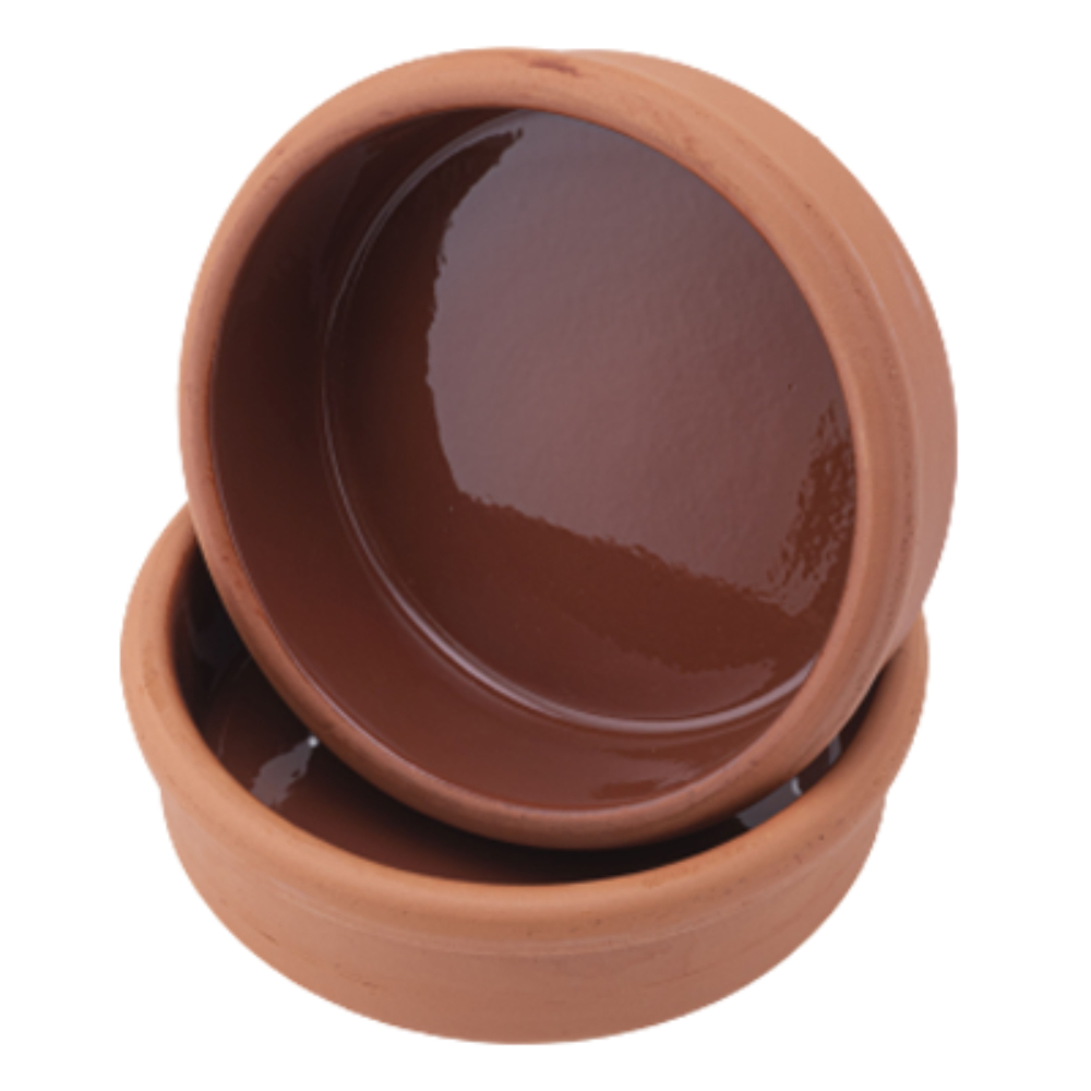 Elizi Clay Bowl 4 Piece Double Portion Bowl - Glazed 4.8x15cm, CLAY-EL312