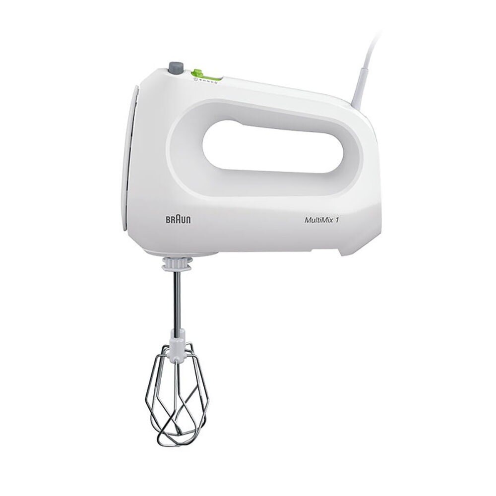 Braun Hand Mixer, 2 In 1: Hand And Stand Mixer, 3L Bowl + Kneading Hooks, Spatula, Whisks, 400W, 4 Speeds + Turbo, BRA-HM101AI