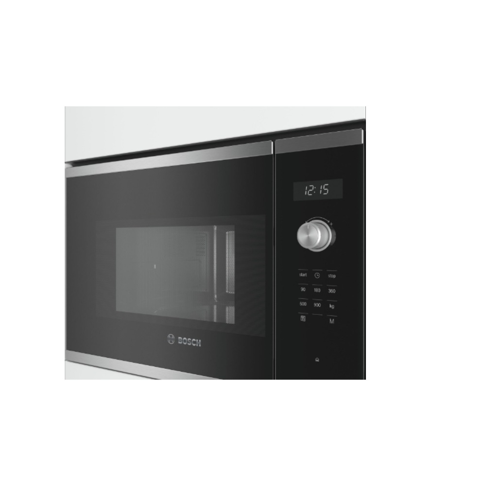Bosch Microwave 25L, 900W, Memory Program, Black Finish With Inox Moldings, Made In China, BOS-BFL554MS0