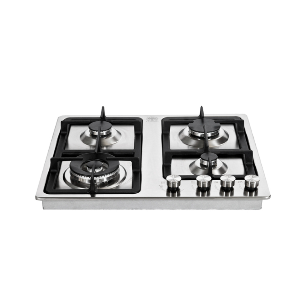 La Germania Hob Built-In 60cm Hob, 3+1 Triple Gas Burner(5Kw), Cast Iron Pan Support, One Touch Knob Ignition, Full Safety Valves, Stainless Steel, LGE-P6801H9X