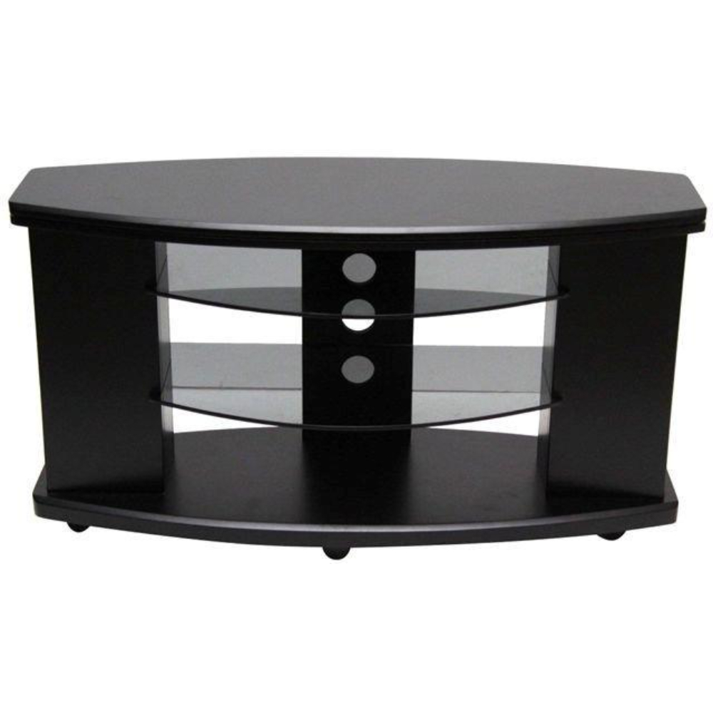 Multivisao (32-Inch To 42-Inch) TV Table Glass Black, P44