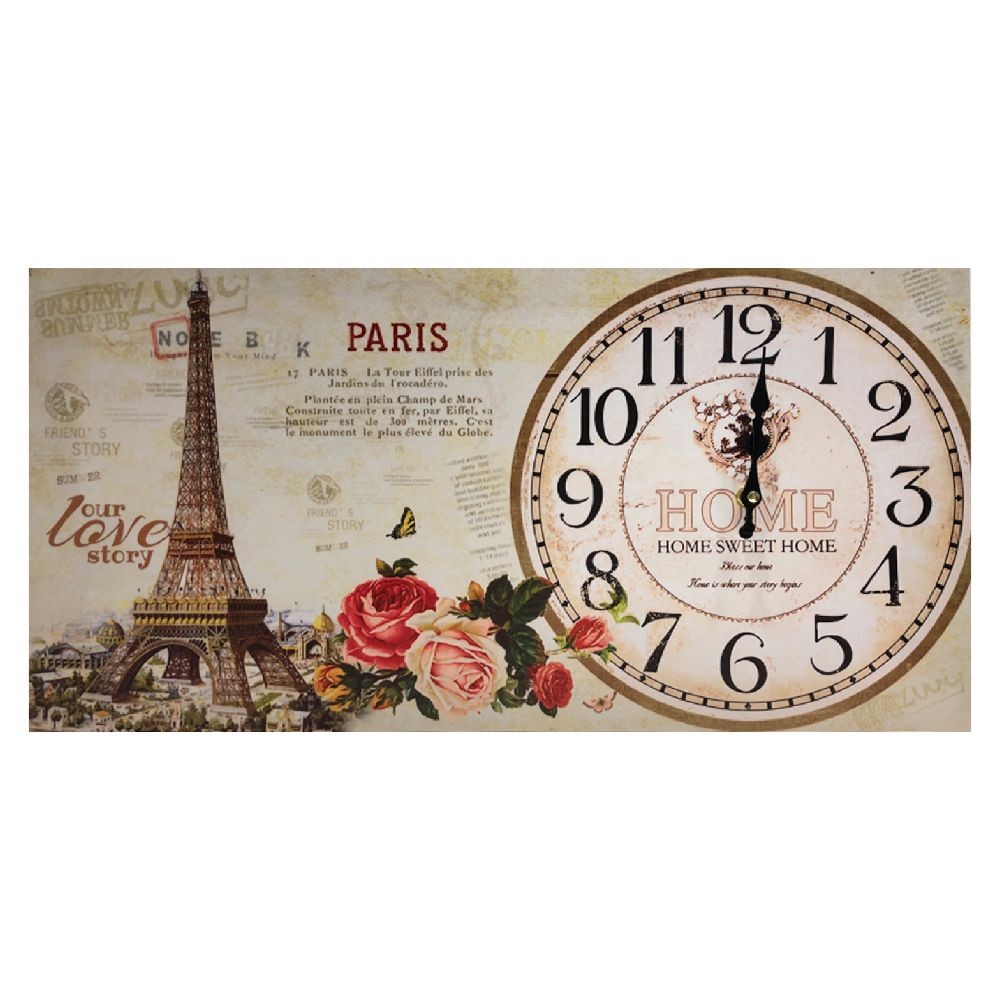 KC Wall Art Clock Painting [Love In Paris], SK100LP