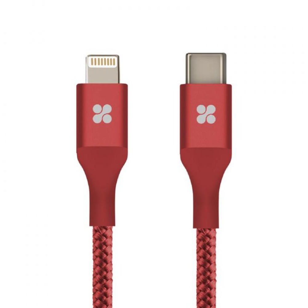 Promate USB Type-C Otg Cable With Lightning Connector Red, CLC-UNILINKLTC