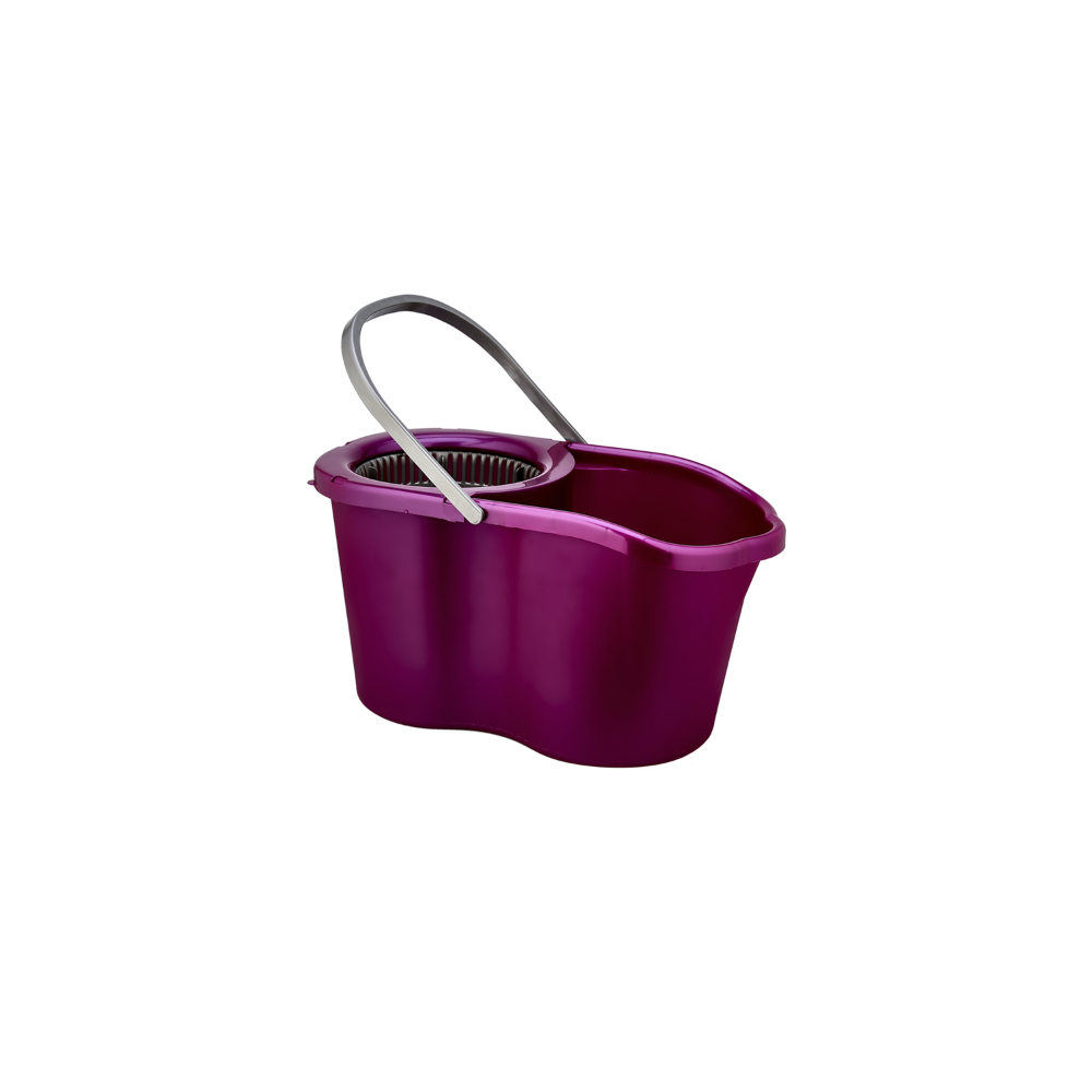 Magic Mop Bucket Lisa, 360 Degree Rotating Mop, Bucket Capacity 12L, Purple, ZLN1389PR
