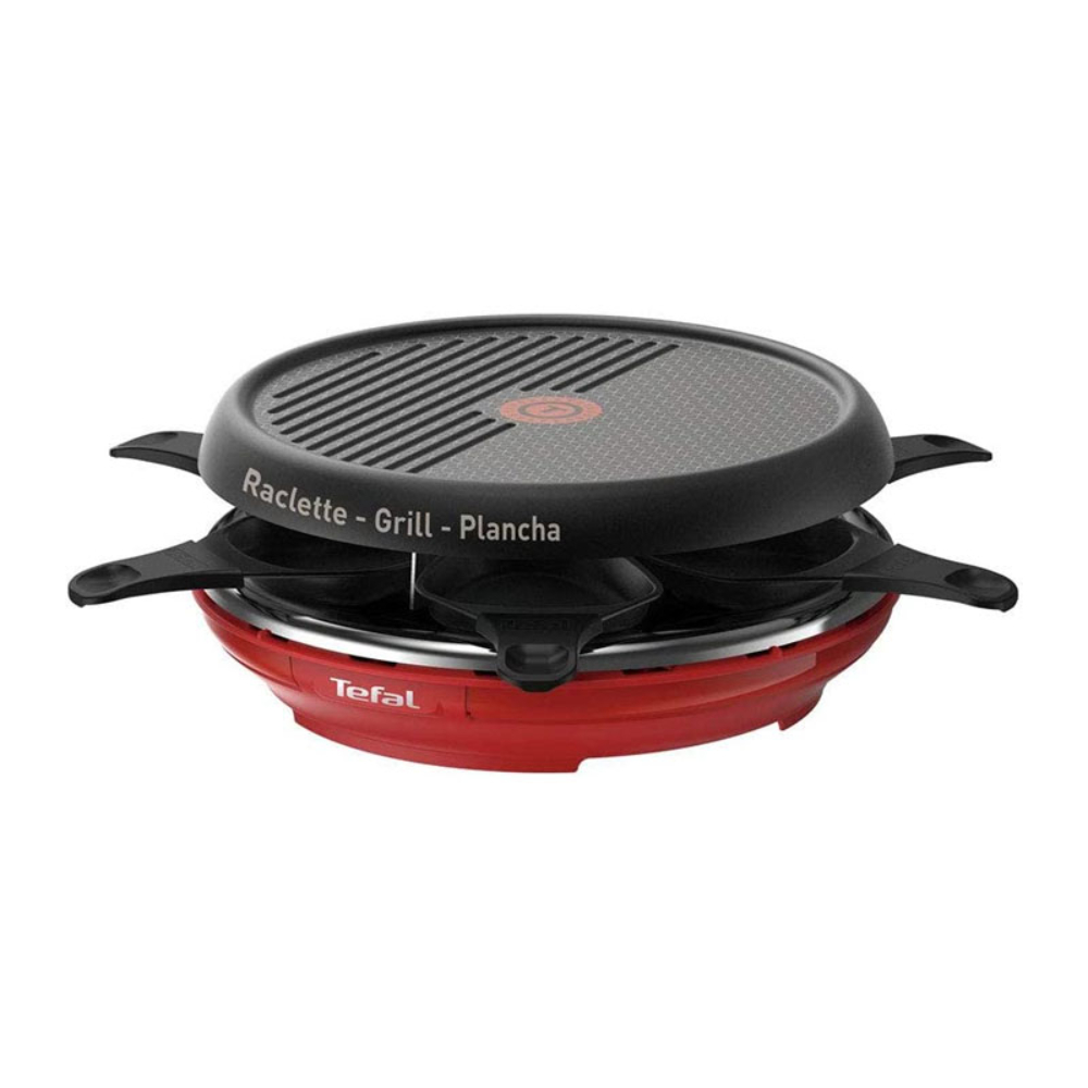 Tefal Raclette Grill Colormania Red 6 Pans, RE12A512