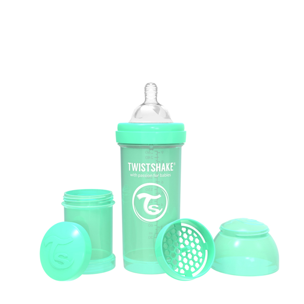  Twistshake Anti Colic Baby Bottles - Premium 330ml/11oz  Bottles with 100ml Milk Storage Container for a Comfortable Feeding  Experience for Baby Care - Pastel Blue : Baby