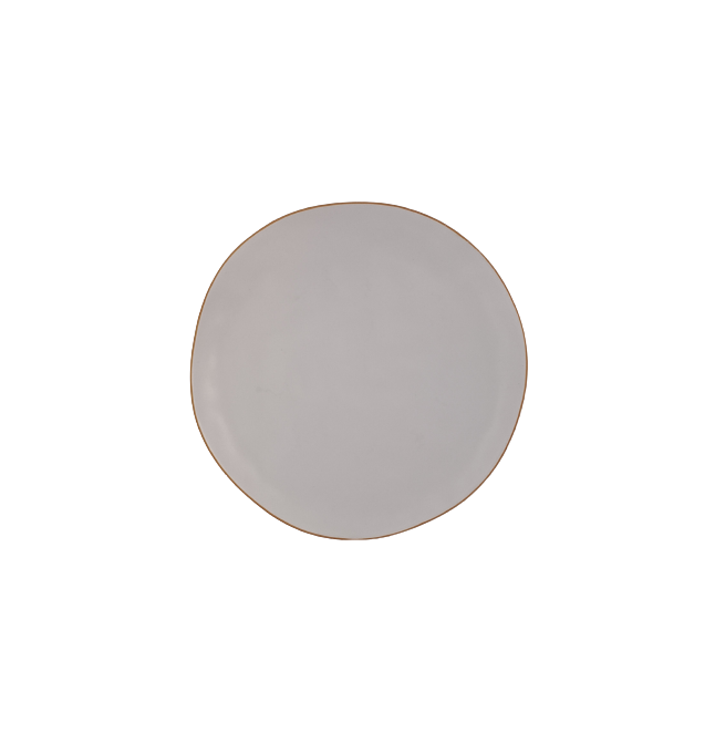Keramika Plate White Gold Matt Service 26cm, TUR-26F022