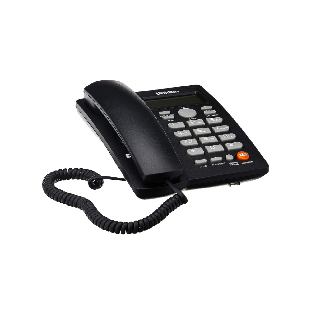 Uniden Corded Phone Large Display One Way Speakephone Black, UNI-AS7413BK