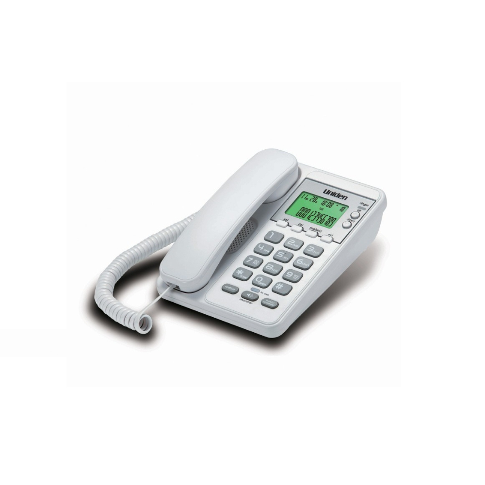 Uniden Speakerphone Caller ID, Backlit LCD White, UNI-AS6404WH