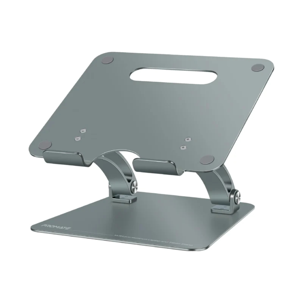 Promate Ergonomic Multi-Level Aluminum Laptop Stand, CLC-Desk7GREY