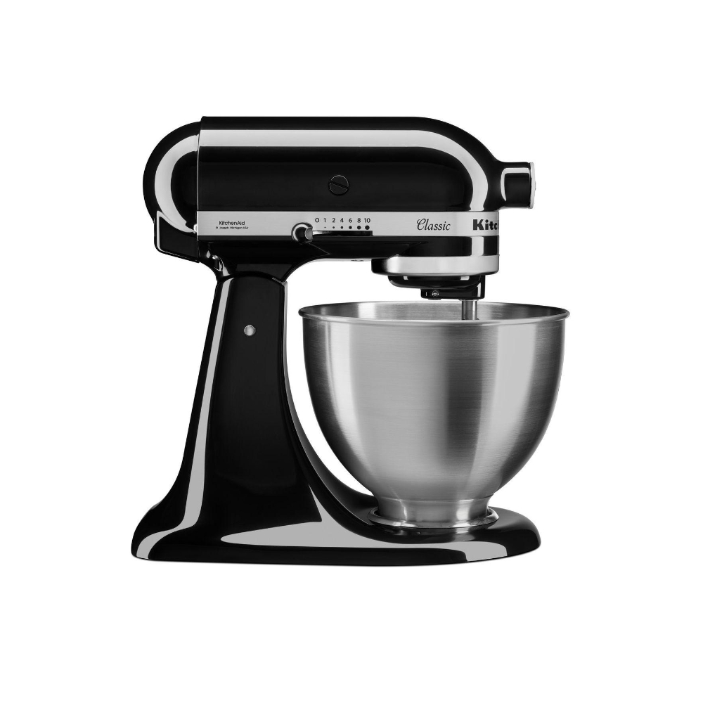 Kitchen Aid Stand Mixer Classic, 4.3L Capacity, 10 Speed Power Control, Fast And Thorough Mixing, Easy Clean, Title Head, Black, 5K45SSEOB