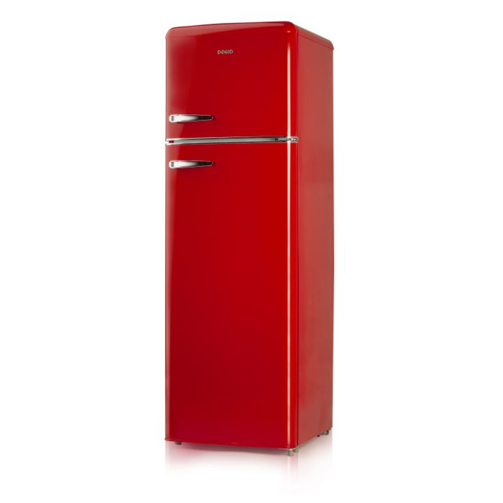 Domo Refrigerator, Stand Alone, Top Mount, 14 CU FT, Red, Manual Defros, HxWxD 165x54x61cm, DOMO-DO929RKR