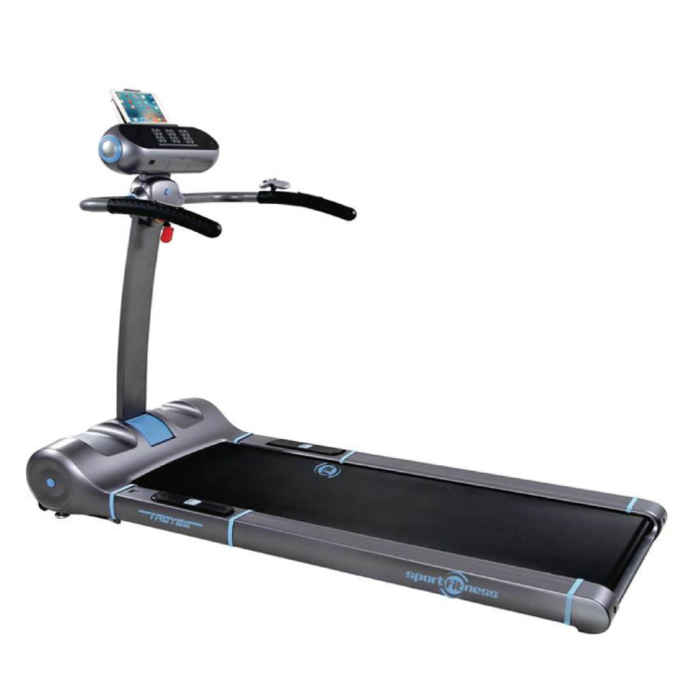 New Fitness Line Slim Treadmill, Incline, Distance-Time-Calories, Heart Rate, 135kg Max, + Remote Control, Silver, NFL-TD651B