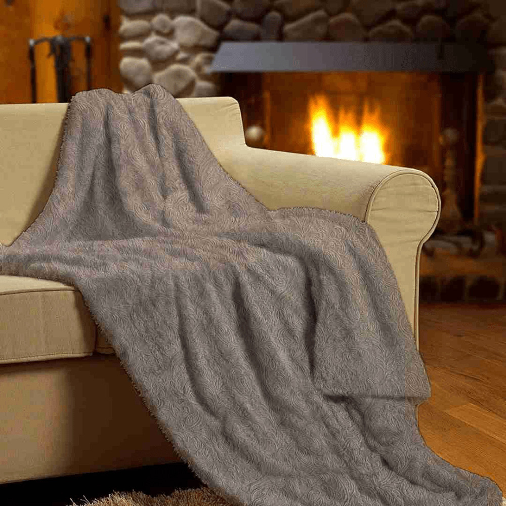 Comfy Home Blanket Roll Flannel Small Beige, RZLN-101130B