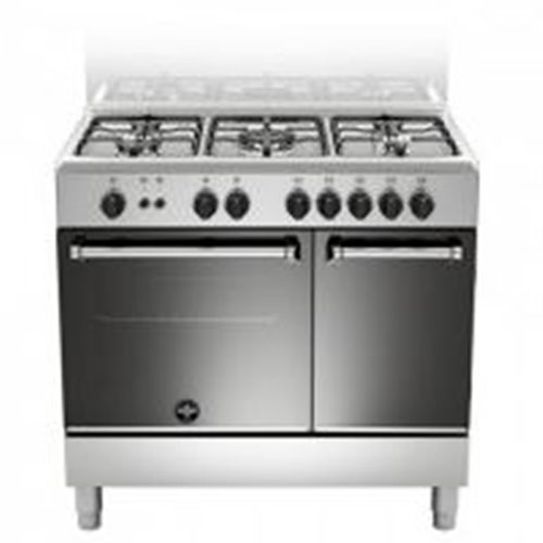 La Germania Cooker, 5 Burners, Bottle Compartment Ignition, Cast Iron Stainless Steel, AMP5C30DX
