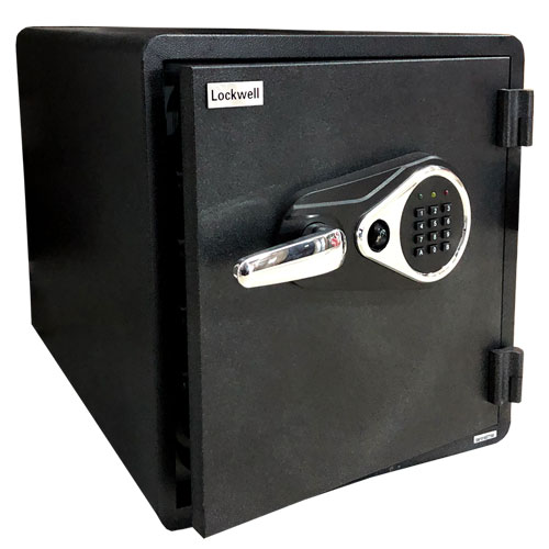 Fire Safe, Digital Lock, 1 Removable Shelf, Black/Silver Color, 1818E