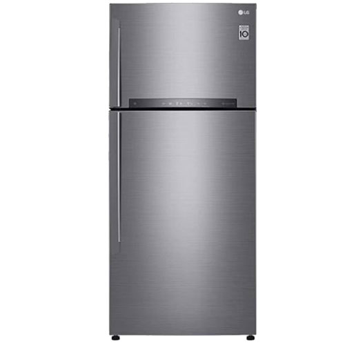 LG TOP MOUNT REFRIGERATOR, 24 CU FT, LINEAR COMPRESSION, 546L TOTAL GROSS VOLUME, 129L TOTAL NET VOLUME, EXTERIAL LED DISPLAY, NO FROST, 43DB SOUND, SILVER, GNM732