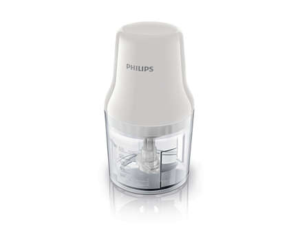 Philips HR1393/01 Daily Collection Chopper, 450 W, White