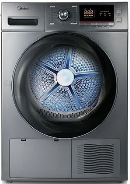MIDEA Condenser Heat Pump Dryer Silver Color 10KG, MDC100CH01S
