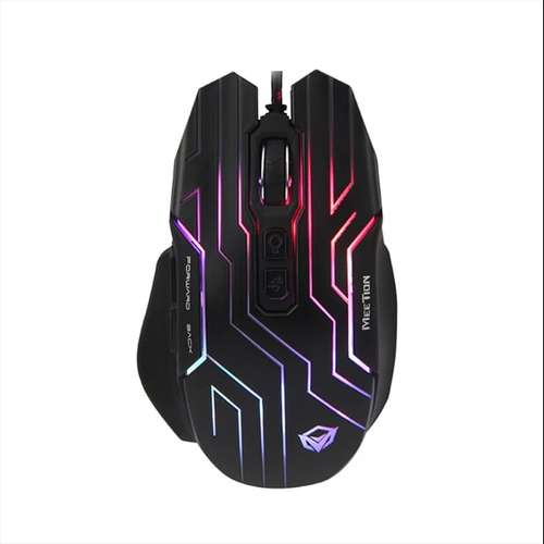 MEETION Gaming Mouse, 3D Anti-Slip Roller, Four Speed, Convenient Side Button - GM22