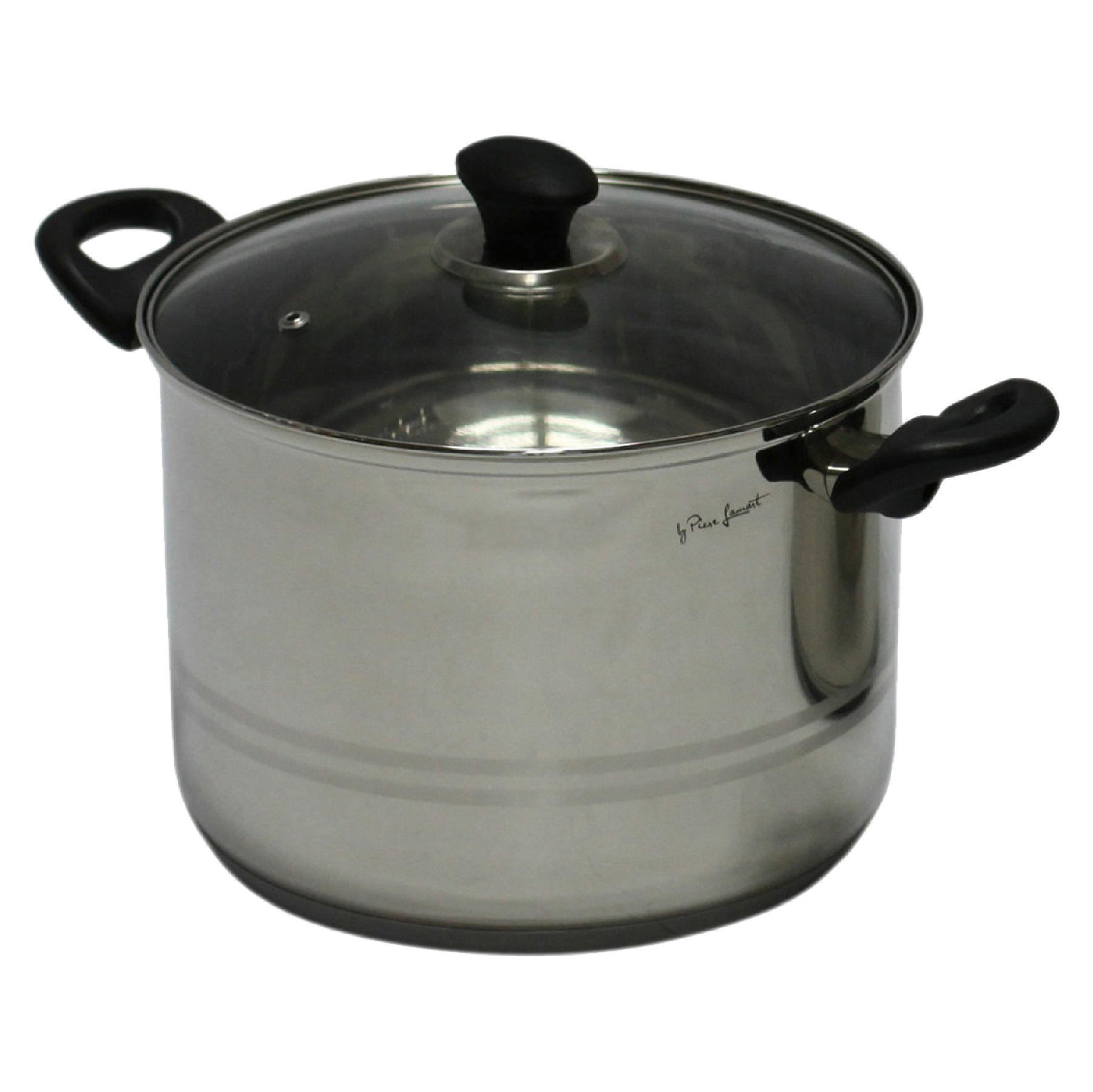 Lamart Leger Stainless Steel Pot  With Lids Lid With A Hole For Steam Graduated Measurement 24cm Diameter, , H=18cm, 7.9L, LTB2418