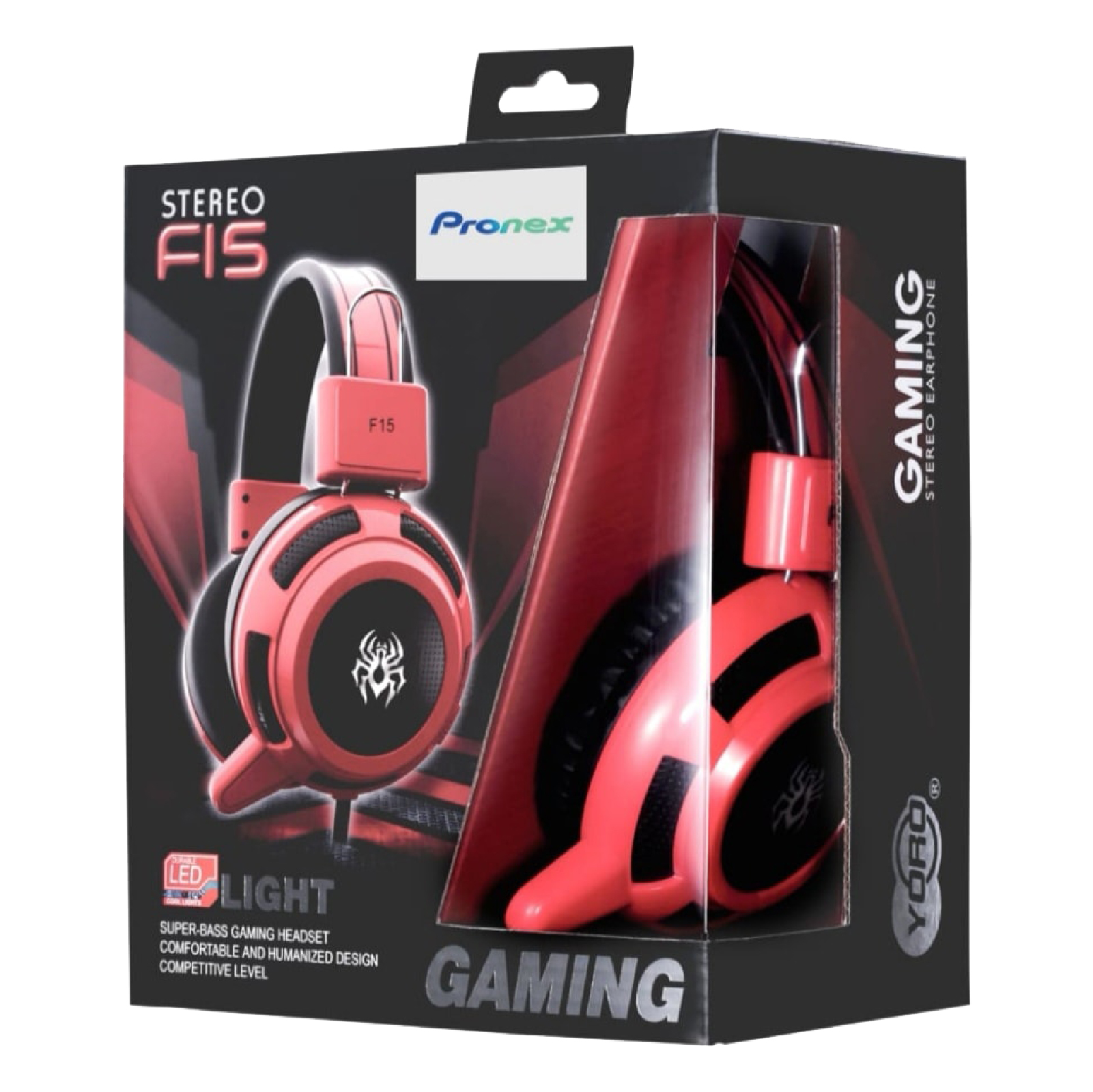Pronex Gaming Headphone Stereo RED, F15 