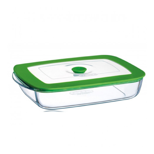 Pyrex Rectangular Dish Steam Releaser with Lid 0.35 L, 214PW00