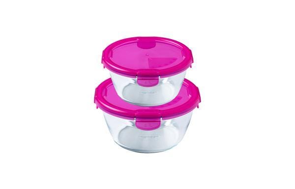 Pyrex Cook & Store Set Of Two Round  Dish With Lid, 912S932