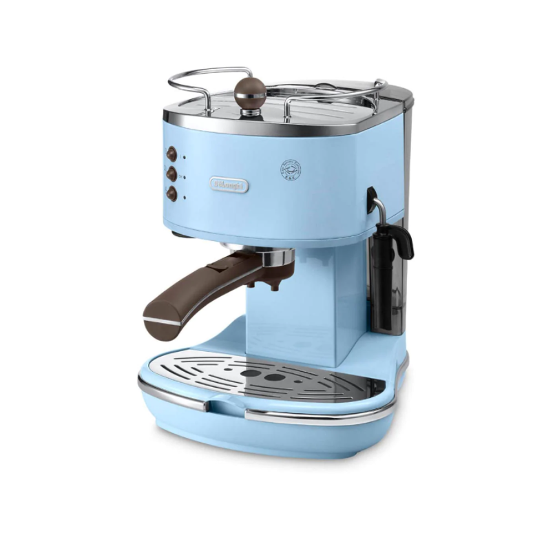 Delonghi Espresso and Cappuccino Maker Pump Icona Vintage Azur Blue, DKE-ECOV310AZ