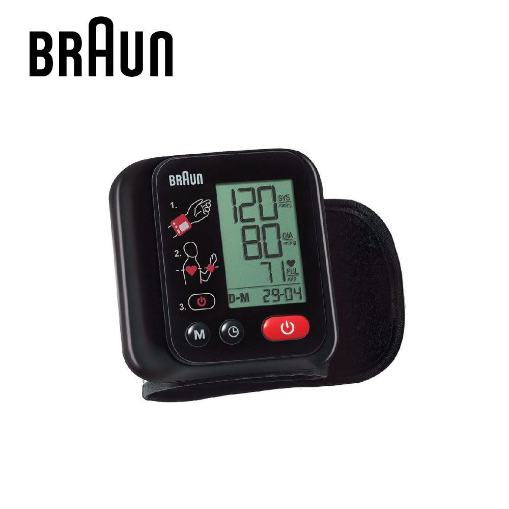 Braun VitalScan Wrist Blood Pressure Monitor, Irregulat Heartbeat detection, Memory up to 90 measurements with date and time, BP2200