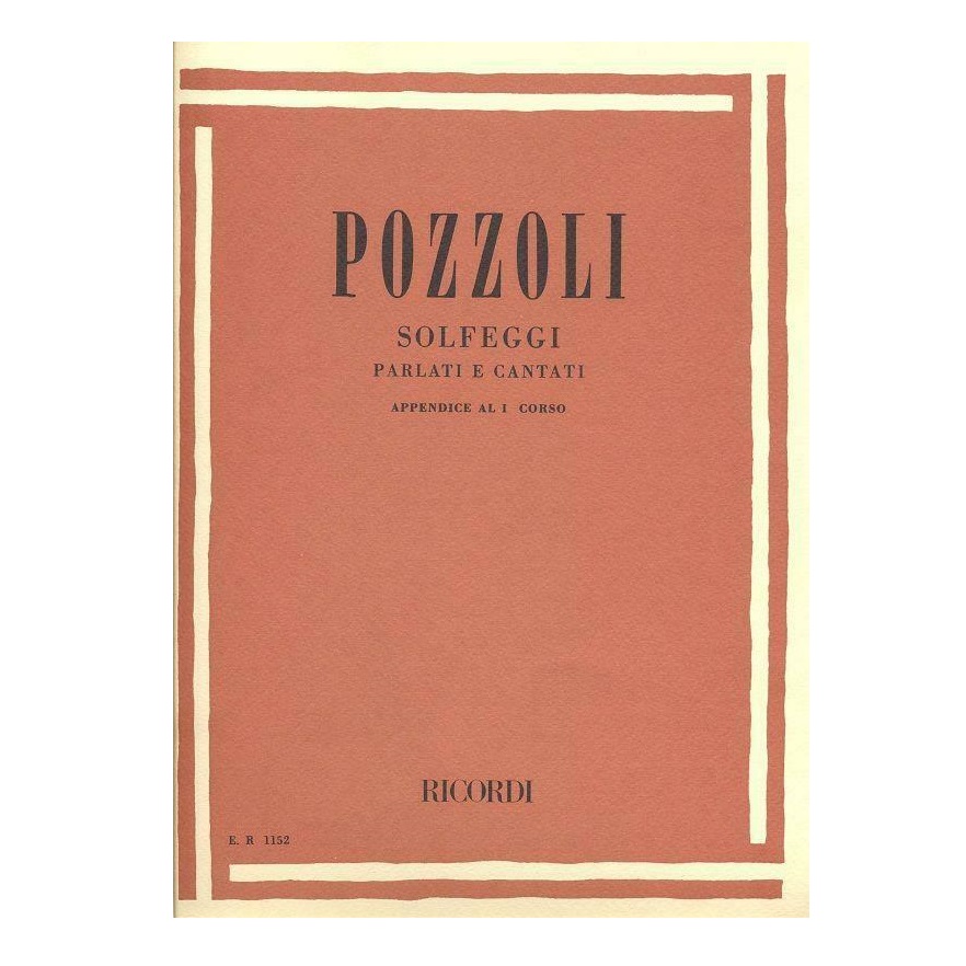 Solfeggi Parlati E Cantati Solfege and Theory Ettore Pozzoli - Piano Book, ER1152