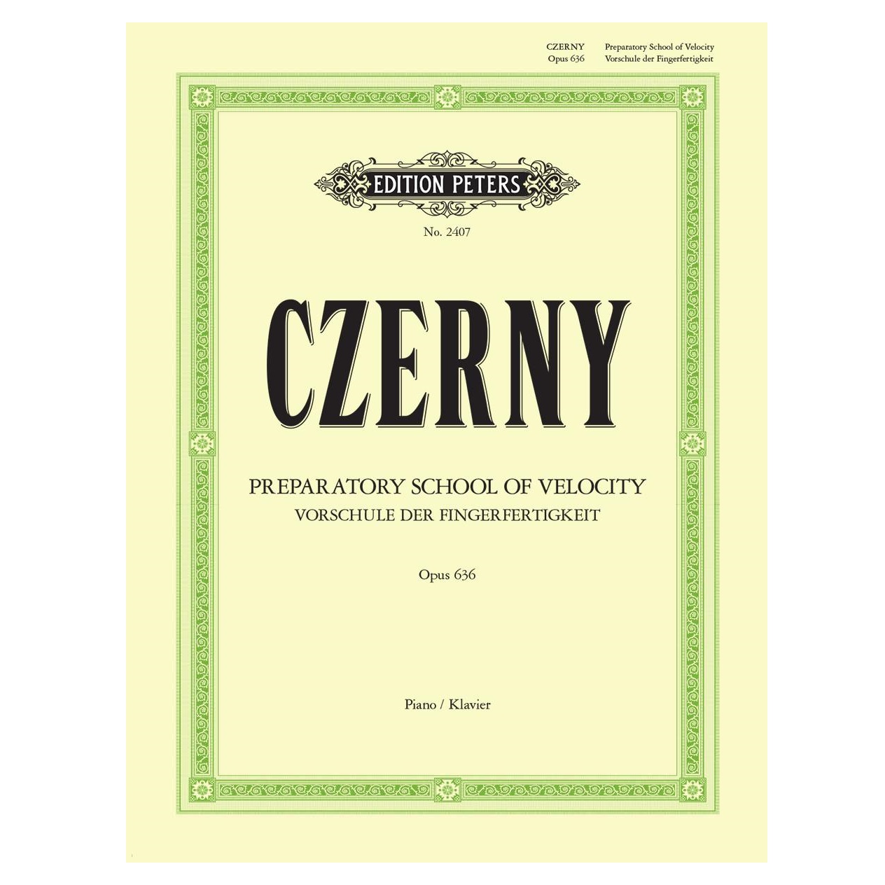 Czerny Preliminary School of Finger Dexterity Op. 636 - Piano Book, P2407