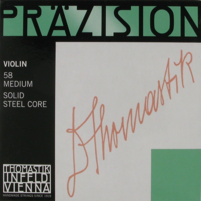Thomastik-Infeld Violin Prazision Set - Chrome E 4/4 Size Mittel (50, 51, 53, 54), TH-58