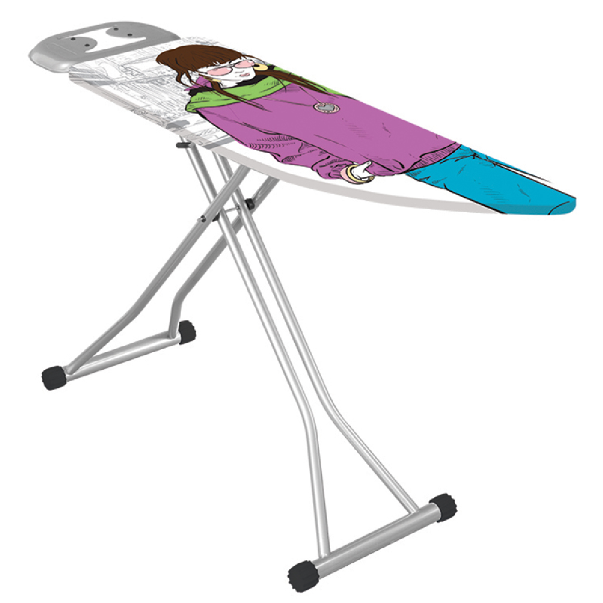 Magic Iron Board, Adjustable Height From 60 To 90Cm, Mesh Top Ironing Surface, EGE 18325
