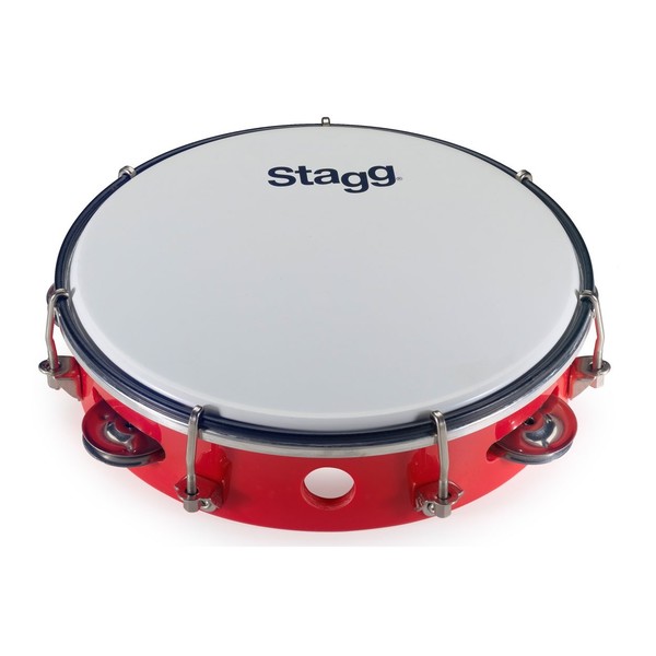 Stagg Tunable Tambourine 10 inch - Red Plastic Frame, TAB-110P/RD