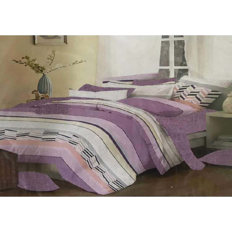 Coventry Fitted Sheet 4 Pcs Single | Pink/Purple/White, 0866PPW