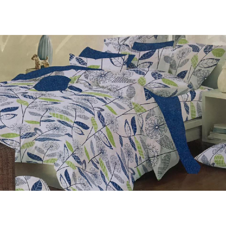 Coventry Fit bed 3 pcs double  | White/Blue/Green, 9011WBG