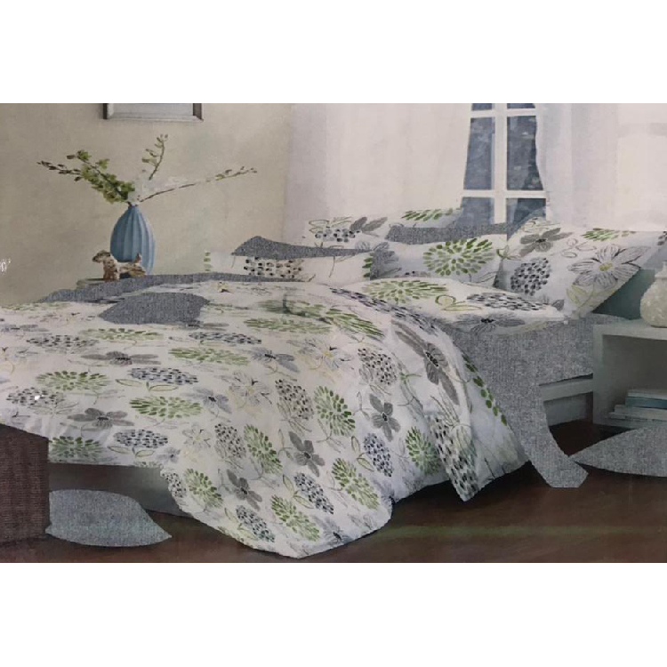 Coventry Fit bed 3 pcs double  | White/Grey/Green, 9011WGG