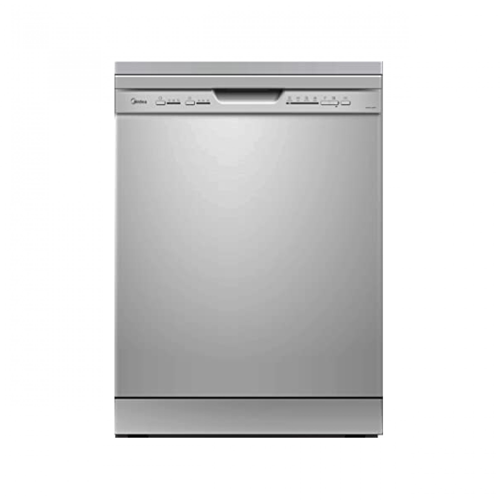 Midea 5 Programs 12 Place Settings Free Standing Dishwasher, Silver - WQP12-5203-S