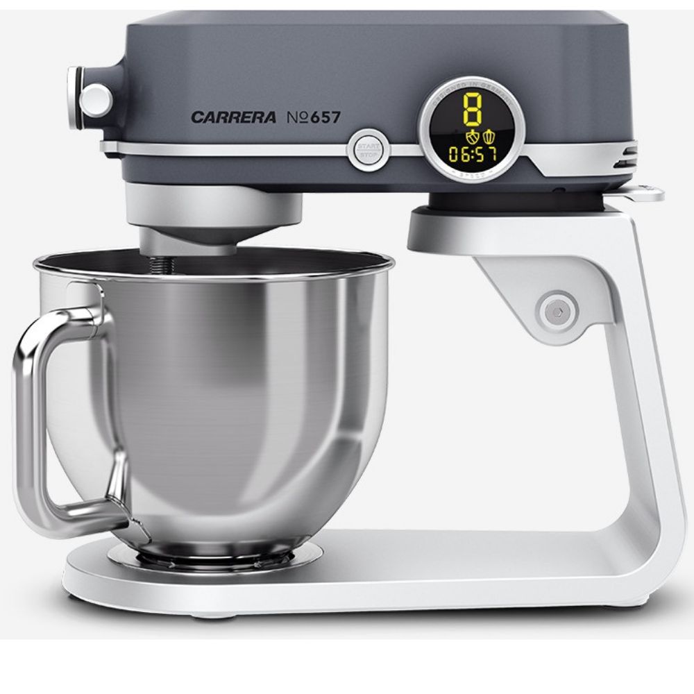 Carrera Stand Mixer 8 Speeds, 800W, Up To 1.5Kg Dough, Digital Dial With Integrated Led, Stainless Steel Mixing Bowl 5L, CRR-657