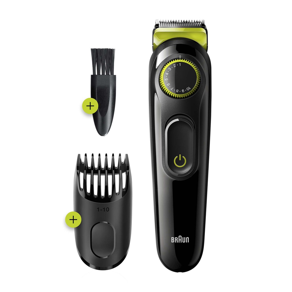 BRAUN Beard Trimmer with precision Dial and 1 Comb, BRA-BT3221