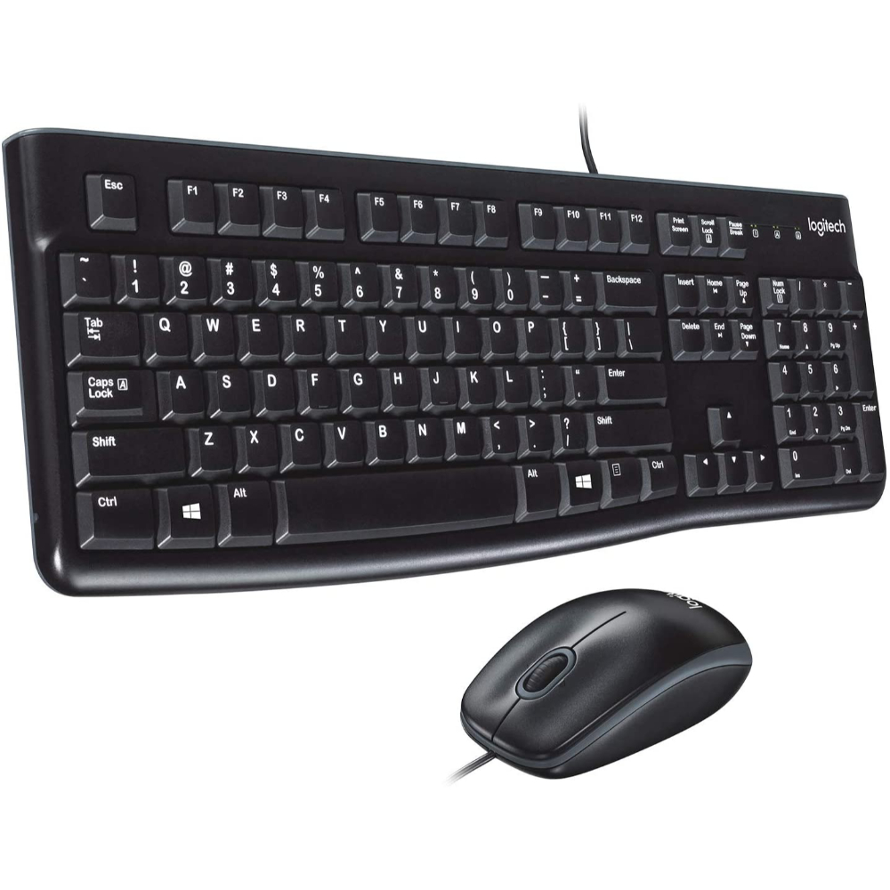Logitech Desktop Keyboard And Mouse Wired, MK120