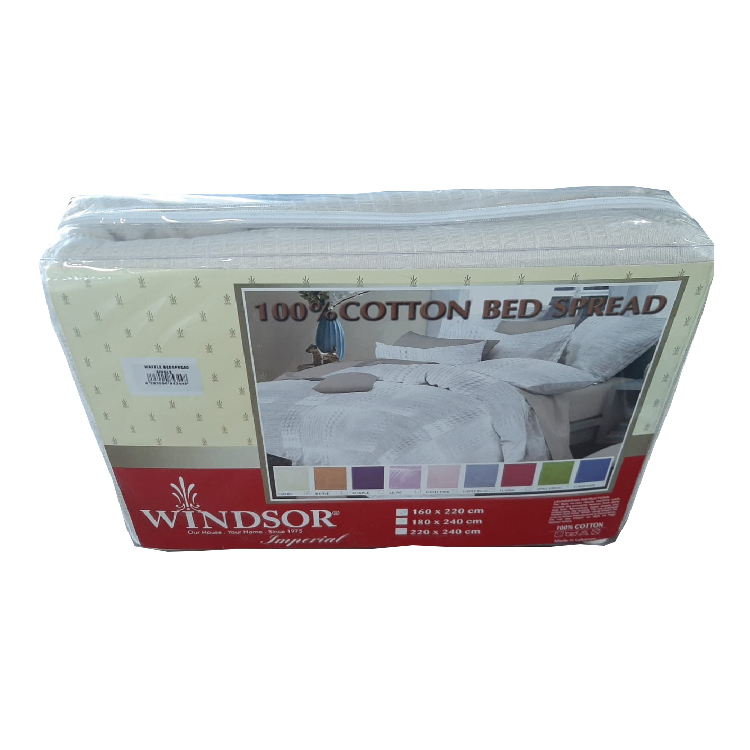 Windsor Beige Cotton Bed Spread Single, WIN-3448B
