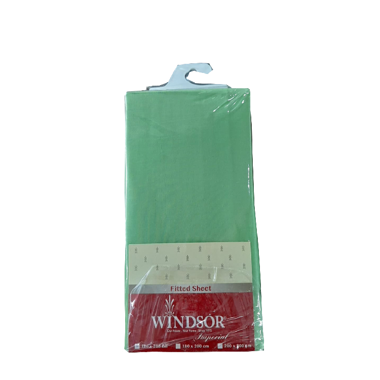 Windsor Light Green Fitted Sheet Assorted Single, WIN-4581LG
